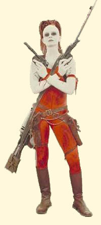 Michonne Bourriague - le modèle qui était Aurra Sing à Star Wars Episode I