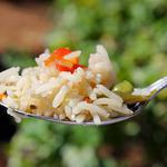 Micro-ondes Recette légumes Pulao, rapide riz pilaf végétarien