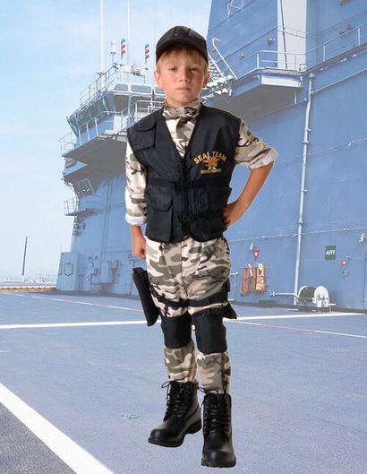 Militärische Kostüme - Erwachsener, Kinder Armee und Marine-Halloween-Kostüm