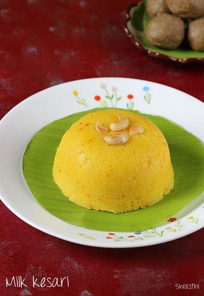 Milch Rava Kesari Rezept, wie Milch Kesari Rezept machen