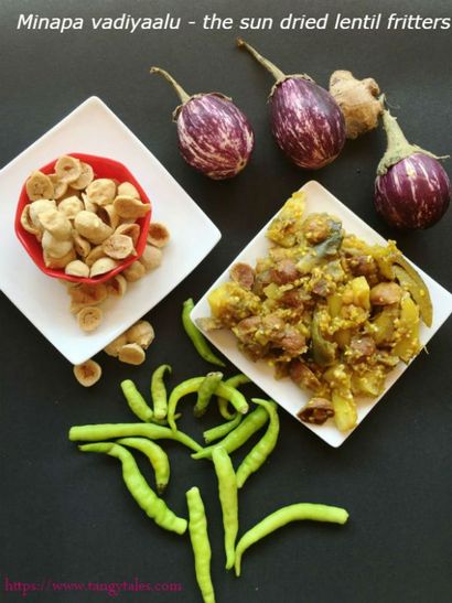 Minapa vadiyalu - les lentilles séchées au soleil populaires crispies de l'Andhra Pradesh