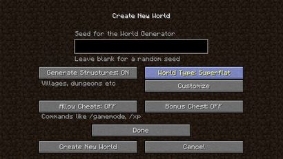 Minecraft Faites vos propres Void monde 4 étapes