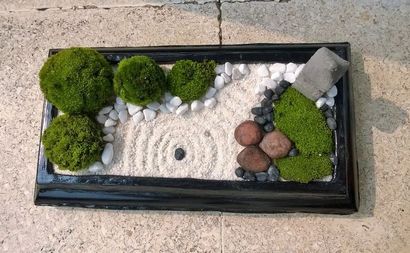 Miniatur-Zen-Garten zum Entspannen - kleiner Garten Ideen