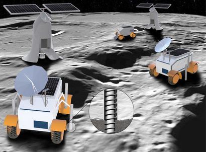 Bergbau den Mond für Rocket Fuel sie zum Mars zu holen Observer