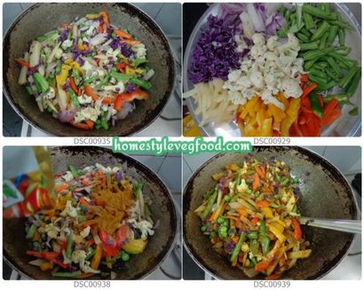 Mixed Curry de légumes, plat côté pour Roti, Sabzi sec (légumes mélangés) - Home Style Veg alimentaire