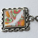 Mokume Gane Polymer Clay Halskette