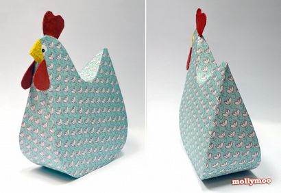 MollyMooCrafts Papiermaché Hens