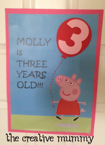 Molly - Peppa Pig Party, thecreativemummy