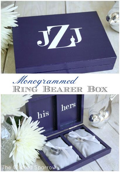 Monogrammé Ring Bearer Box - Le Crafted Sparrow