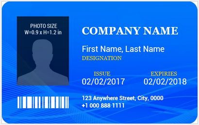 MS Word photo ID Badge Exemple de modèle, Word - Excel Modèles
