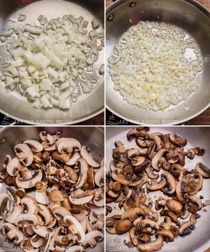 Pommes de terre de champignons au parmesan crémeuse et sauce à l'ail - Laissez le Baking Begin!