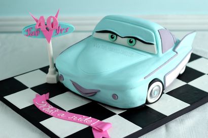 Mon gâteau 40e anniversaire - Comment faire un gâteau Flo Car