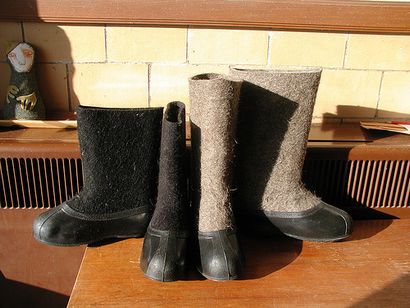 Mon nouveau Valenki (bottes de feutre)! Le Thrifty Knitter