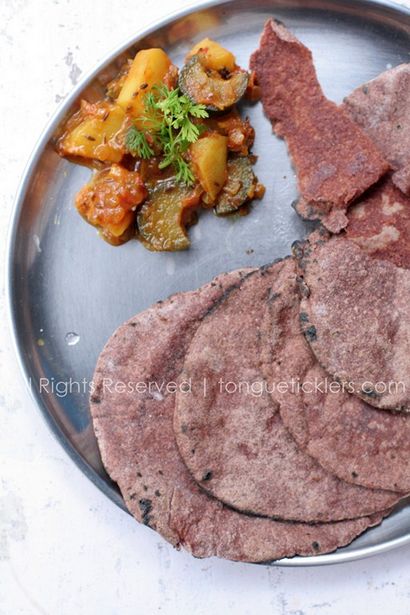 Nachni chi bhakri, Ragi Roti, mil doigts Tongue Ticklers pains plats