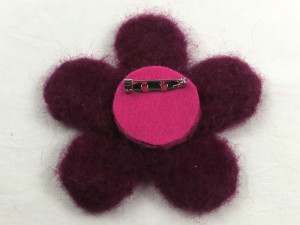 Aiguille Felted Broche fleur