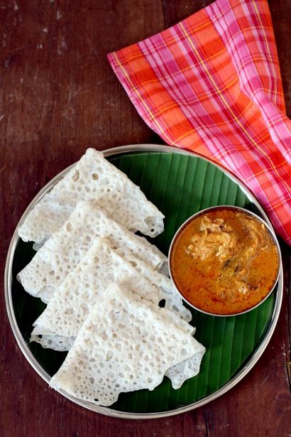 Neer Dosa Recette - Comment faire Neer Dosa au curry de poulet