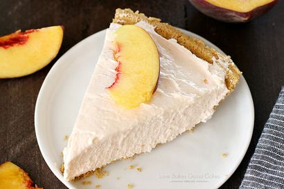 No-Bake Peach gâteau au fromage, amour Bakes bons gâteaux