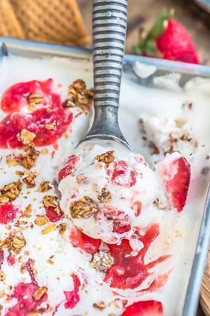 Non Churn Strawberry Cheesecake Ice Cream