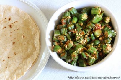 Non oignon sans ail Bhindi Masala, CookingCarnival