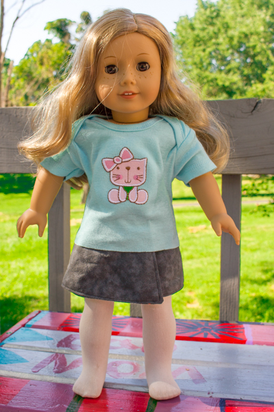 No-Sew American Girl Doll T-shirt Tutorial