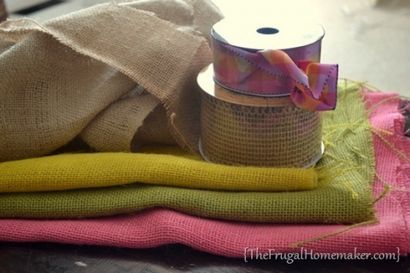 NO-coudre Jute Rosette Tutorial (tutoriel bricolage fleurs en tissu) - Le Frugal Homemaker