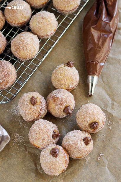 Trous nutella farcies à la cannelle sucre Donut
