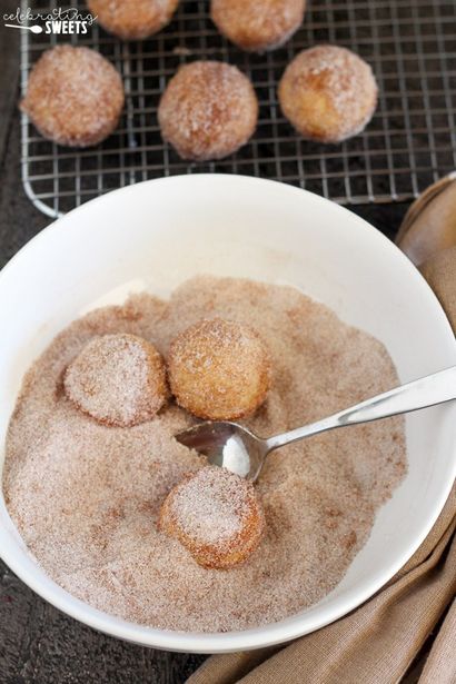 Trous nutella farcies à la cannelle sucre Donut