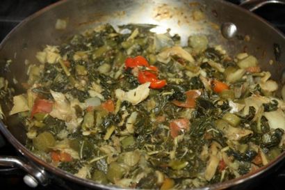 Nahrhafte Jamaican Callaloo Mit Saltfish Rezept