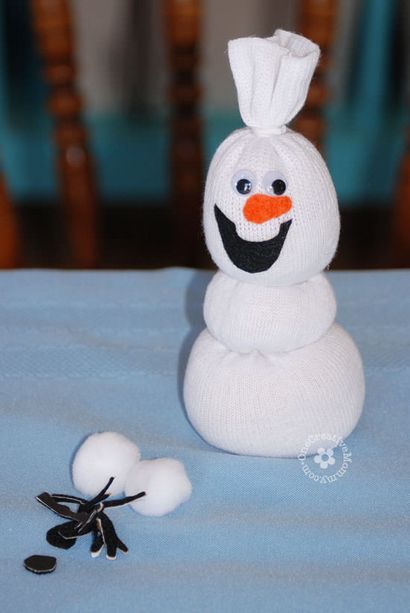 Olaf Sock Bonhomme de neige Tutoriel