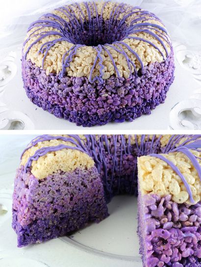 Ombre Krispie de riz gâteau - Deux soeurs Crafting