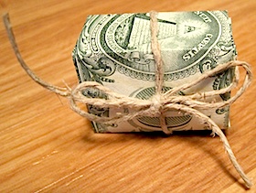 Origami-Dollar-Schein-Geschenkbox