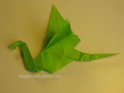 Faltanleitung Origami Dragon - Wie Origami-Dragon Make - Wie faltet Origami-Dragon