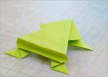 Grenouille Origami pour les enfants étape par étape Guide