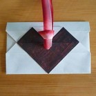 Origami Herz-Umschlag-Entwurfs-Tutorial und Anleitung