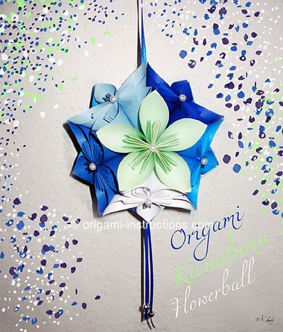Origami Kusudama fleurs Instructions pliantes - Comment faire un Origami Kusudama Fleur
