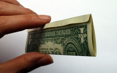 Origami Geld-Dollar-Bill-Ring - Best Schritt für Schritt Anleitung