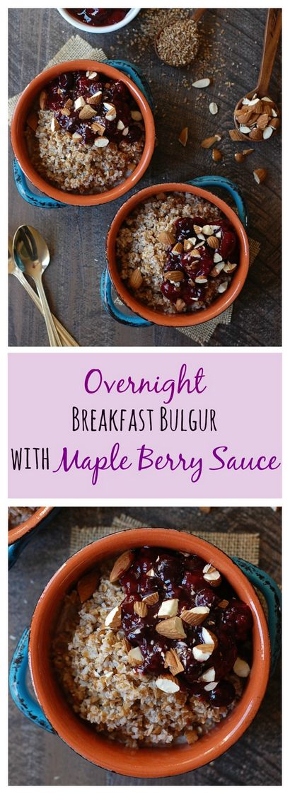 Nuit Petit déjeuner boulgour avec sauce Maple Berry (Vegan) - NAVET du four