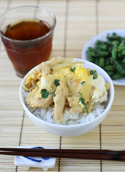 Oyakodon - poulet japonais - oeuf bol de riz