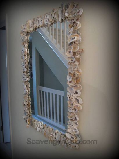 Oyster Shell Mirror diy - Chic Scavenger