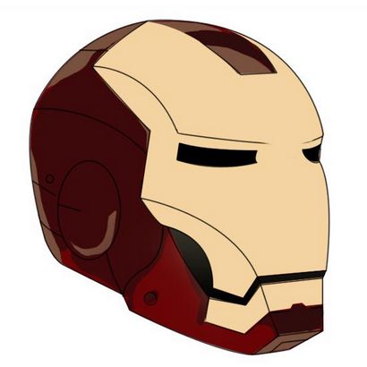 Peindre un Iron Man de casque numérique dans Photoshop