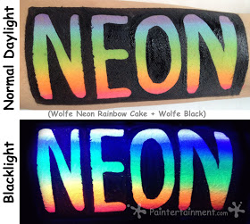 Paintertainment Neon, fluorescent, UV, Est-ce que tout cela signifie! (Et ressemblent en termes de peinture du visage)