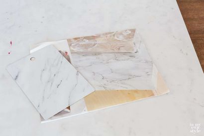 Peinture Countertops de cuisine Ressembler Carrara Marble - Dans mon propre style