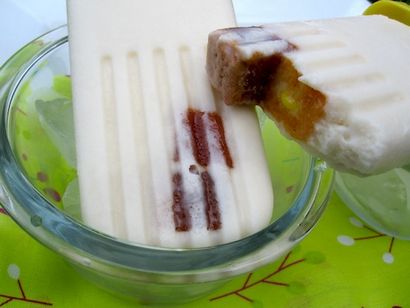 Paletas de Coco con Bocadillo (noix de coco et Goyave Coller popsicles), Mes Recettes colombiennes