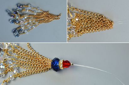Instruction sur PandaHall Comment faire la chaîne Tassel Collier de perles de verre 5 étapes (avec photos)
