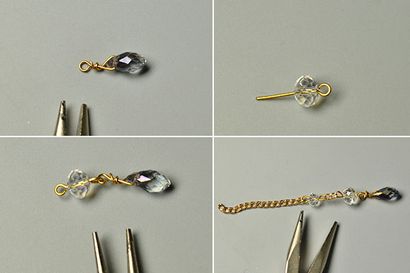 Instruction sur PandaHall Comment faire la chaîne Tassel Collier de perles de verre 5 étapes (avec photos)