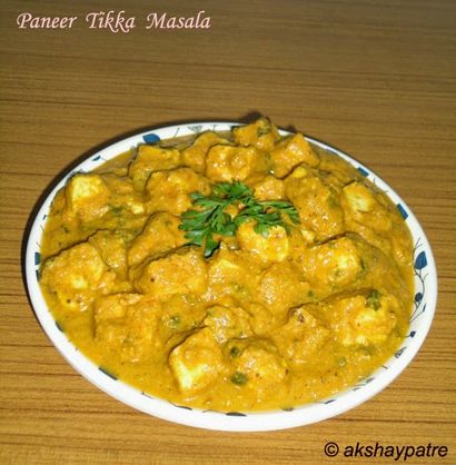 Paneer tikka masala recette - comment faire restaurant de style paneer tikka masala - Recettes Akshaypatre