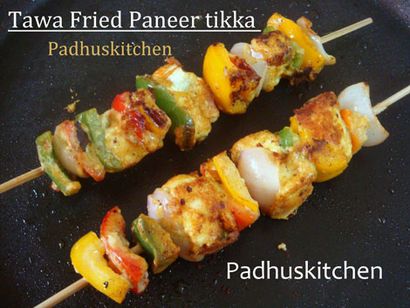 Paneer Tikka Recette- (four et un procédé cuisinière), Padhuskitchen