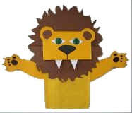 Papiertüte Lion Puppet