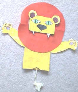 Sac de papier Lion Marionnettes