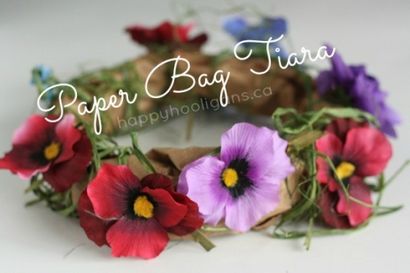 Sac de papier Tiara - un artisanat Printemps Enchanteur pour les petites filles - Happy Hooligans